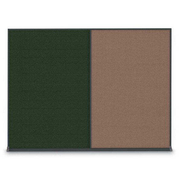 Double Door Radius Corkboard, 60"X36", B